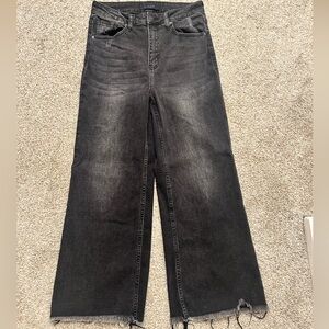 Zara Charcoal Wide-Leg Jeans